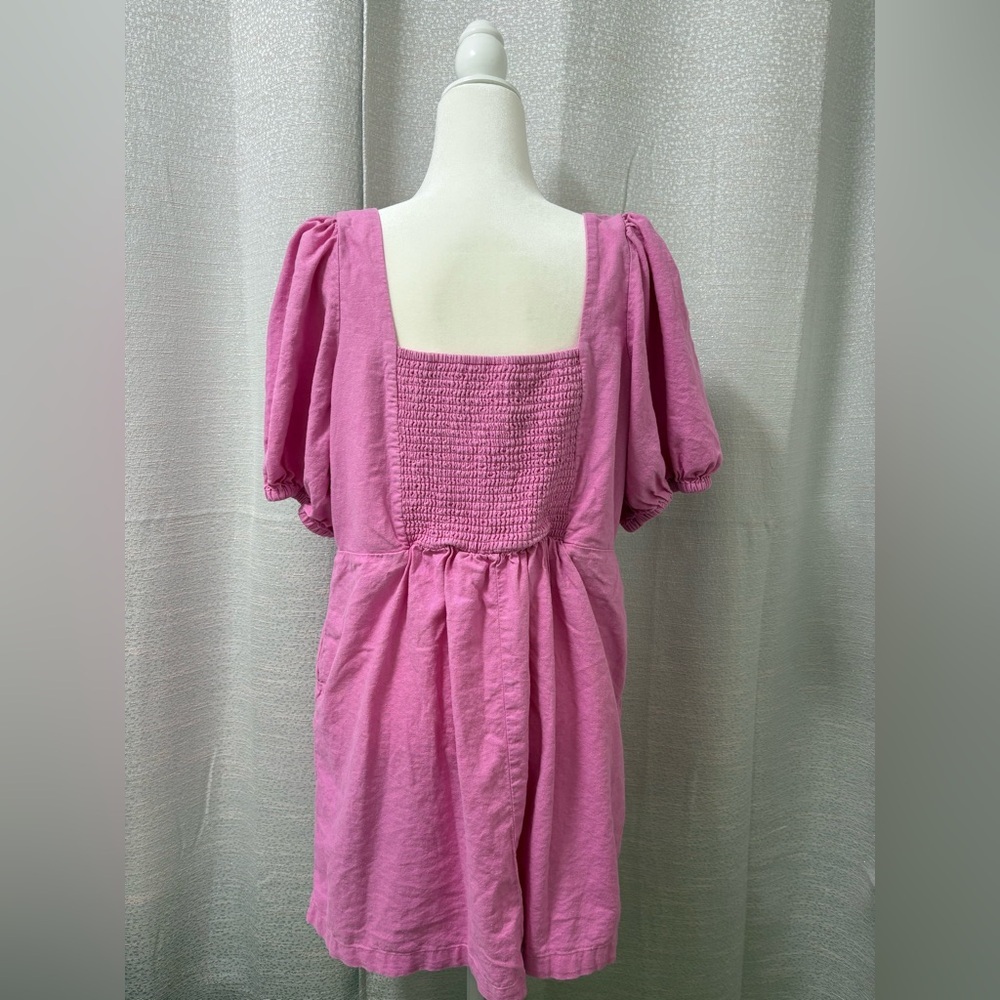Old Navy women’s Pink Midi Dress XL Smocked, Coquette, Dollcore, Cottagecore - Picture 2 of 10
